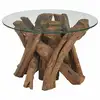 Image de Vidaxl table basse bois flottant de teck massif 60 cm 243473