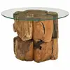 Image de Vidaxl table basse bois flottant de teck massif 60 cm 243474