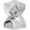 Image de vidaXL Table auxiliaire / Tabouret Forme torsadée Aluminium Argenté