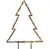 Image de Figure Décorative De Jardin Luca Arbre Silhouette De Lumières Multicouleur Vert Tendre Métal 220 V 53 X 75 Cm