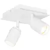 Image de Spot de salle de bain moderne blanc carré 2 lumières ip44 - ducha