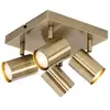 Image de Plafonnier moderne bronze 4 lumières rectangulaire ajustable - jeana