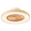 Image de Ventilateur de plafond imprimé bois avec effet étoilé 60cm led incluse dimmable avec télécommande - climo