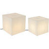 Image de Ensemble de 2 lampadaires d'extérieur blancs 30 et 38 cm carrés ip44 - nura