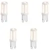 Image de Lot de 5 ampoules led g9 dimmables opales 3w 250lm 3000k