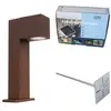 Image de Lampe d'extérieur sur pied industrielle brun rouille 30 cm ip44 - baleno