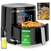 Image de Air Fryer Friteuse 1900W 7L. Écran Tactile 7 Programmes + MaintienFriteuse sans Huile chaud WiFiSans BPA.