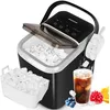 Image de Aigostar Machine à Glaçons 15L 130W Machine à Glace Rapide 9 Glaçons en 6-9 Min 14kg/24h 2 Tailles Autonettoyage avec Poignée