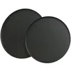 Image de Plateau décoratif - DECORIS - Lot de 2 - Métal noir mat - 35 cm - Incassable