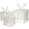 Image de Lot De 3 Boîtes Cadeaux Led Illuminées Cadeaux Blanc Chaud Décoration De Noël