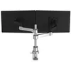 Image de R-Go Bras d'ecran double Zepher kit de montage - pour 2 ecrans LCD - argent mat