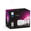 Image de Kit de démarrage - PHILIPS - Hue White and Color Ambiance E27 A60 - 2 ampoules E27 8W - Multicolore - Bridge + interrupteur