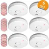 Image de Pack de 6 Détecteurs de fumée ELRO FS1805 avec aimant et batterie de 5 ans - Blanc