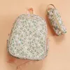 Image de Trousse - A Little Lovely Company - Fleurie - Rose - Zippée - Grande