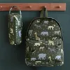 Image de Sac à dos - Petit cartable savane - Vert - 100% polyester - Maternelle - 21 x 26 x 10 cm