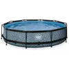 Image de Piscine EXIT Stone ø360x76cm avec pompe filtrante - grise
