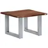 Image de Table Basse Avec Bord Naturel 60x60x40 Cm Bois D'acacia Massif Vidaxl