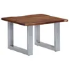 Image de vidaXL Table basse avec bord naturel 60x60x40 cm Bois dacacia massif 247826