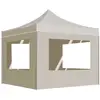 Image de Tente De Réception Pliable Avec Parois Aluminium 3 X 3 M Crème Vidaxl