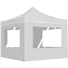 Image de Tente De Réception Pliable Avec Parois Aluminium 3x3 M Blanc Vidaxl