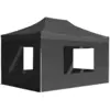 Image de Tente De Réception Pliable À Parois Aluminium 4,5x3m Anthracite Vidaxl