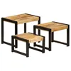 Image de vidaXL Tables gigognes 3 pcs Bois solide de manguier 247404