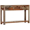 Image de Table Console Avec 3 Tiroirs 120x30x75 Cm Bois Massif Vidaxl