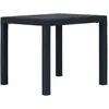 Image de Table De Jardin Anthracite 79x79x72cm Plastique Aspect De Rotin Vidaxl