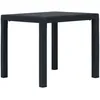 Image de vidaXL Table de jardin Anthracite 79x79x72cm Plastique Aspect de rotin