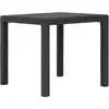 Image de Table De Jardin Marron 79x79x72 Cm Plastique Aspect De Rotin Vidaxl