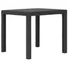 Image de vidaXL Table de jardin Marron 79x79x72 cm Plastique Aspect de rotin