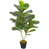 Image de Plante Artificielle Avec Pot Feuilles De Figuier Vert 90 Cm Vidaxl