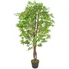 Image de Plante Artificielle D'érable Avec Pot Vert 120 Cm Vidaxl