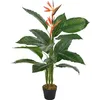 Image de vidaXL Plante artificielle Strelitzia avec pot Rouge 100 cm