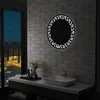 Image de vidaXL Miroir à LED pour Salle de Bain Miroir à Eclairage Miroir à Lumière Economie dEnergie Miroir Rond Miroir Mural 144721