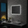 Image de vidaXL Miroir Mural à LED pour Salle de Bains Miroir Carré Miroir à Lumière Miroir à Eclairage Economie dEnergie Maison 144727