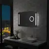 Image de Miroir Mural À Led De Salle De Bain Et Capteur Tactile 100x60cm Vidaxl