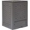 Image de Composteur De Jardin Marron 60x60x83 Cm 300 L Plastique Rotin Vidaxl