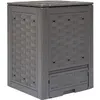 Image de vidaXL Composteur de jardin Marron 60x60x83 cm 300 L Plastique rotin