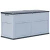 Image de vidaXL Boîte de rangement de jardin 320 L Gris Noir