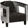 Image de Fauteuil En Style D'aviation Noir Cuir Véritable Vidaxl
