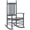 Image de Chaise À Bascule Avec Siège Incurvé Gris Bois De Peuplier Vidaxl