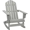 Image de Chaise À Bascule De Jardin Bois Gris Vidaxl