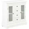 Image de Buffet Blanc 70x28x70 Cm Bois De Pin Massif Vidaxl
