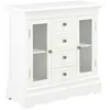 Image de vidaXL Buffet blanc 70x28x70 cm bois de pin massif 280027