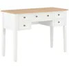Image de Bureau Blanc 109,5 X 45 X 77,5 Cm Bois Vidaxl