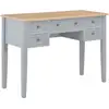 Image de Bureau Gris 109,5 X 45 X 77,5 Cm Bois Vidaxl