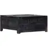 Image de Table Basse Noir 65x65x30 Cm Bois De Manguier Massif Vidaxl
