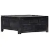 Image de vidaXL Table basse Noir 65x65x30 cm Bois de manguier massif 247986