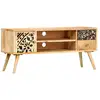 Image de Meuble Tv 100x30x45 Cm Bois Massif De Manguier Vidaxl